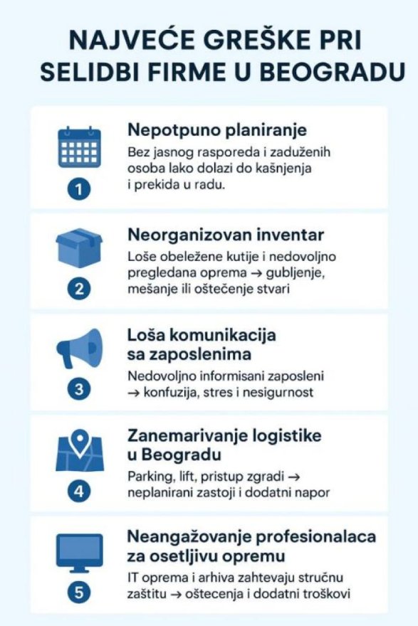 Česte greške tokom selidbe